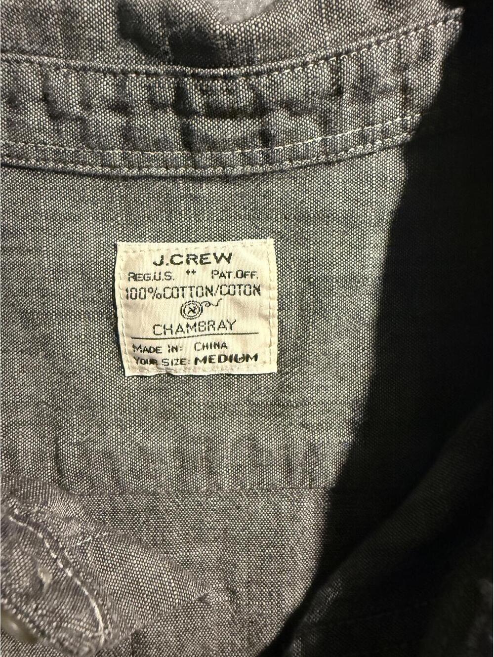 J.Crew Men's Medium Chambray Button Down Shirt Long Sleeve - Picture 2 of 6